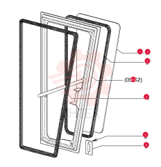 CAB GLASS ASSY 75311300