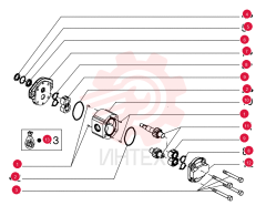 HYDRAULIC MOTOR,GEAR, 27 CC 75326838