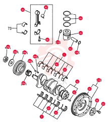 CRANKSHAFT, PISTON AND FLYWHEEL 0-15C