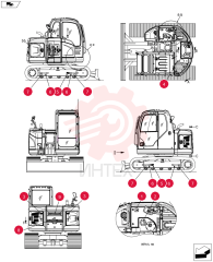 Схема (E80BMSR) - COMPACT CRAWLER EXCAVATOR ASN LF06-04501 (NBTA18037) YT22T00140F1 (1)