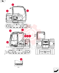 Схема (E80BMSR) - COMPACT CRAWLER EXCAVATOR ASN LF06-04501 (NBTA18037) YT22T00155F1 (2)