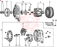 GENERATOR ASM,12V-45A