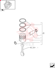 PISTON & RINGS KIT 8094740