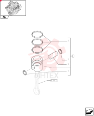 PISTON & RINGS KIT 8094740