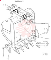 BUCKET ASSY, H.D.0.5 CUBIC METER, CONSISTS OF REF. 2 TO 12