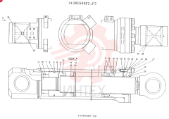 Схема (K909A) - EXCAVATOR ASN LQ0795 (1/83-12/03) 2438U588F2