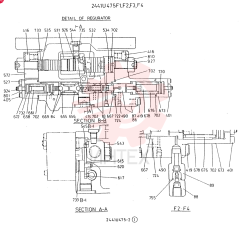 Схема (K909A) - EXCAVATOR ASN LQ0795 (1/83-12/03) 2441U475F1 (2)