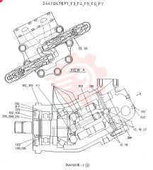 Схема (K909A) - EXCAVATOR ASN LQ0795 (1/83-12/03) 2441U476F1