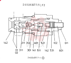 Схема (K909A) - EXCAVATOR ASN LQ0795 (1/83-12/03) 24036R77F1