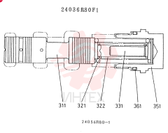 Схема (K909A) - EXCAVATOR ASN LQ0795 (1/83-12/03) 24036R80F1