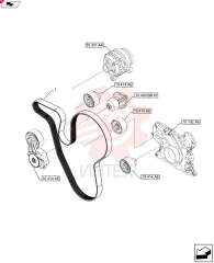V-BELT,1710.00 mm L, 8 Ribs