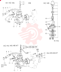 Схема (6D14) - MITSUBISHI DIESEL ENGINE - K904C, K907B, K907C & YS750-2 (1/77-12/06) VAME038665 (2)