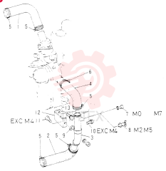 Схема (6D14) - MITSUBISHI DIESEL ENGINE - K904C, K907B, K907C & YS750-2 (1/77-12/06) VAME039878