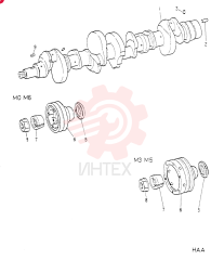 Схема (6D14-T) - MITSUBISHI DIESEL ENGINE - K907 & MD180LC (1/87-12/06) VAME032700