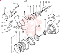 Схема (6D14-T) - MITSUBISHI DIESEL ENGINES - K907D & K907LC EXCAVATORS (1/86-12/06) VAME032938 (2)