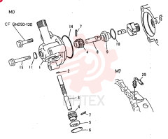 TACHOMETER DRIVE ASSY, M22 X 1.5