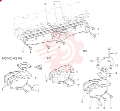 Схема (6D15) - MITSUBISHI DIESEL ENGINE FOR K904C, K907B, K907C & YS750-2 (1/77-12/06) VAME033379