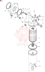 Схема (6D15) - MITSUBISHI DIESEL ENGINE FOR K904C, K907B, K907C & YS750-2 (1/77-12/06) VAME034600 (2)