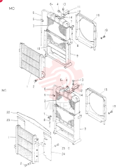 RADIATOR & OIL COOLER ASSY (FOR M0 ONLY) FF: PARTS