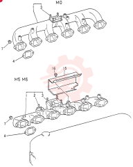 EXHAUST MANIFOLD ASSY (FOR M0 ONLY), Start Year: 01-SEP-84