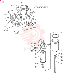 Схема (6D15) - MITSUBISHI DIESEL ENGINES - K907D & K907LC EXCAVATORS (1/86-12/06) VAME035827 (1)