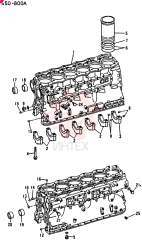 Схема (6D15-T) - MITSUBISHI DIESEL ENGINE - K909 II & K909LC II EXCAVATORS (1/87-12/06) VAME999916