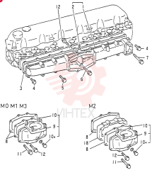 Схема (6D14) - MITSUBISHI DIESEL ENGINES - K907D & K907LC EXCAVATORS (1/86-12/06) VAME033379 (1)