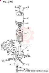 OIL FILTER & ADAPTER ASSY(FOR M8 ONLY) VAME047158 (3)