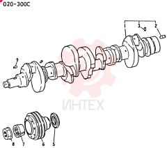 Схема (6D16-T) - MITSUBISHI DIESEL ENGINE - K909 II & K909LC II EXCAVATORS (1/87-12/06) VAME034993 (1)