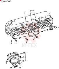Схема (6D16-T) - MITSUBISHI DIESEL ENGINE - K909 II & K909LC II EXCAVATORS (1/87-12/06) VAME033379