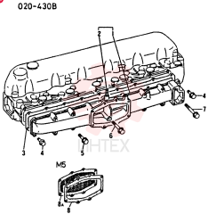 Схема (6D16-T) - MITSUBISHI DIESEL ENGINE - K909 II & K909LC II EXCAVATORS (1/87-12/06) VAME033223