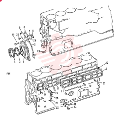 Схема (6D22) - MITSUBISHI DIESEL ENGINE - K912, K912LC, & K916 (1/83-12/06) VAME051471 (1)