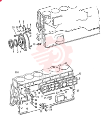 Схема (6D22) - MITSUBISHI DIESEL ENGINE - K912, K912LC, & K916 (1/83-12/06) VAME051471 (4)