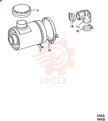 Схема (6D22) - MITSUBISHI DIESEL ENGINE - K912, K912LC, & K916 (1/83-12/06) VA3003090051 (1)