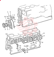Схема (6D22-T) - MITSUBISHI DIESEL ENGINE - K912, K912LC, & K916 (1/83-12/06) VAME051471 (1)