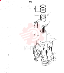 SLEEVE & PISTON KIT, 2CYL 6D31T