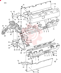MANIFOLD,EXH LH FR (FOR M0, M1, M2 ONLY), Start Year: 01-SEP-84 VAME060757 (2)