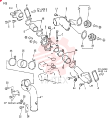 ELBOW,WATER  OUTLET LH  (FOR M0, M1, M3, M4, M6, M7 ONLY), Start Year: 01-DEC-85 VAME098028 (2)
