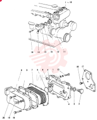 OIL COOLER ASSY (FOR M0 ONLY) ,(SERVICE PARTS EXCLUSIVELY USED FOR INDUSTRAIL MACHINERY ENGINES)