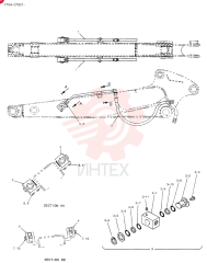 Схема (OFFSET BOOM) - ATTACHMENT - SK70SR-1E & SK70SR-1ES ASN YT04-07001 (3/03-12/04) YT43H00029F1