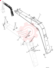HOE Boom Assembly, Incls. Refs. 1-1 & 1-2