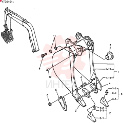 BUCKET ASSY,BUCKET CAPACITY-0.18M3      (OLD JIS)