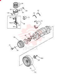 CRANKSHAFT, PISTON AND FLYWHEEL 0-15A