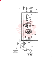 FUEL FILTER AND BRACKET 0-41A