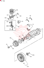 CRANKSHAFT, PISTON AND FLYWHEEL 0-15A
