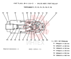 VALVE ASSY, PORT RELIEF YN22V00002F1-F8