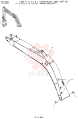 BOOM ASSY, HOE, Serial Range: YH01-00101-YH01-00828