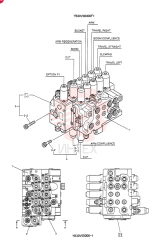 Схема (SK200SR) - SHORT RADIUS EXCAVATOR BTW YB01-01001 - YB01-01555 (1/01-12/03) YB30V00006F1 (1)
