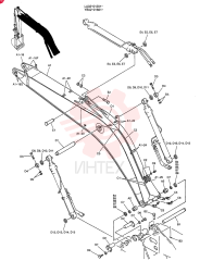 BOOM ASSY, HOE, Serial Range: LA02-01201--1277