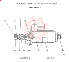 VALVE ASSY, SOLENOID, QTY-F1: F1, QTY-F2: F2